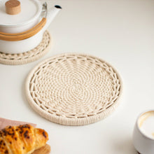 Load image into Gallery viewer, Avery Woven Trivet Kit - Parchment (2 Trivets)