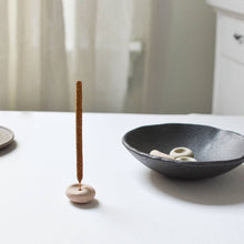 Load image into Gallery viewer, Mini Beige Ceramic Pebble Incense Holder
