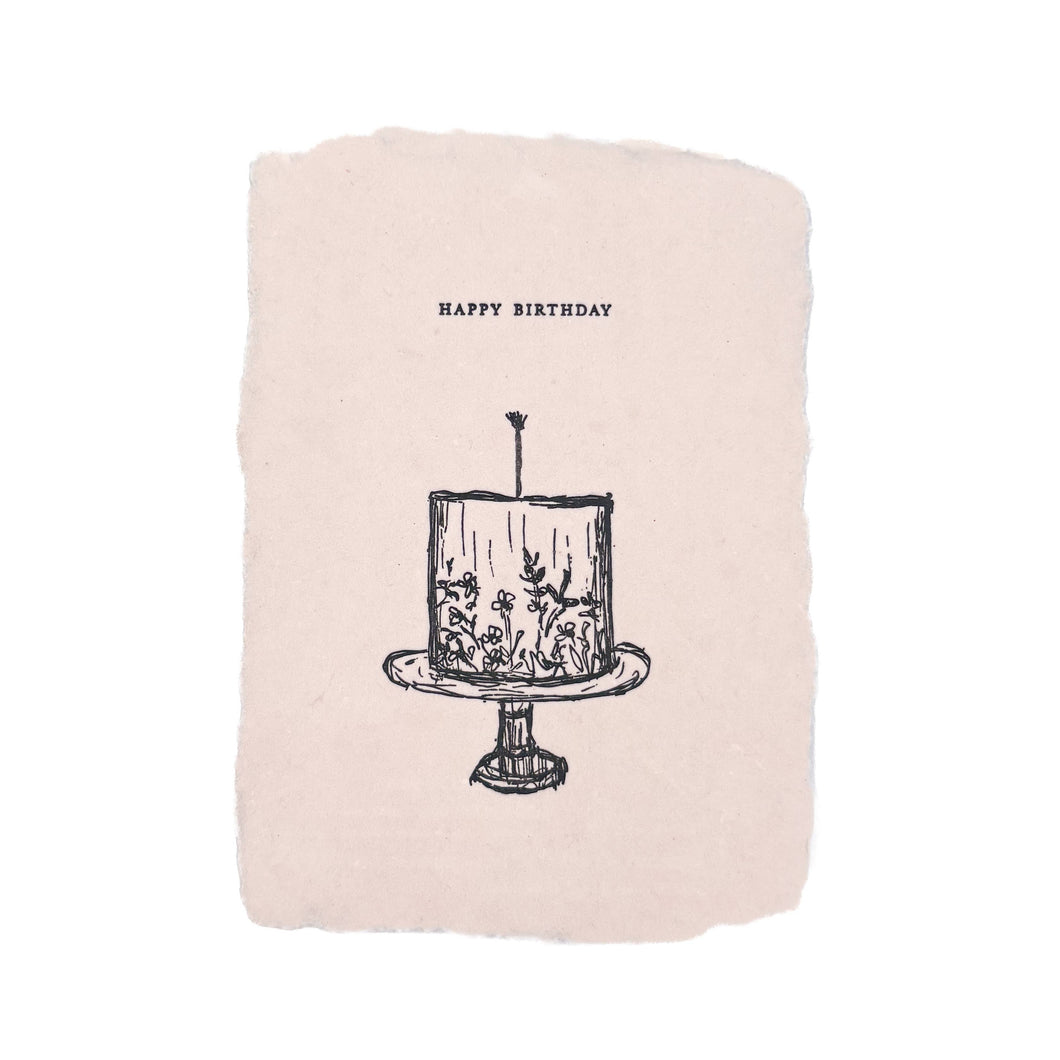 Happy Birthday Cake Notecard