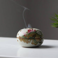 Load image into Gallery viewer, Hand-Painted Lotus Incense Holder
