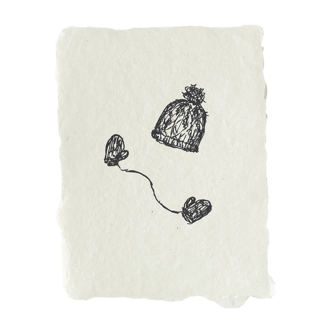 Beanie and Mittens Notecard