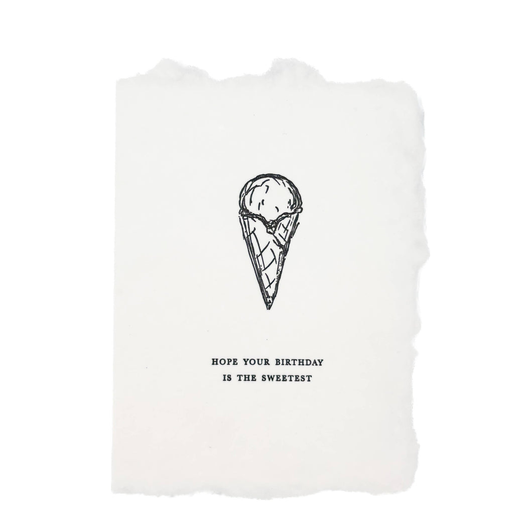 Ice-cream Cone Sweetest Birthday Card