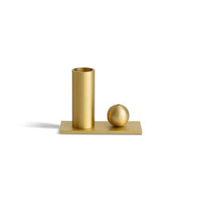 Load image into Gallery viewer, Cylinder &amp; Sphere Brass Incense Holder
